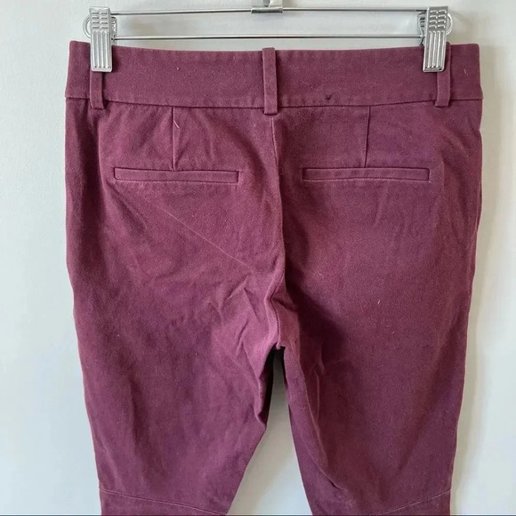 Aritzia Babaton Elliot  Pant Bi-Stretch Cigarette Ankle Pant Maroon - Picture 7 of 11